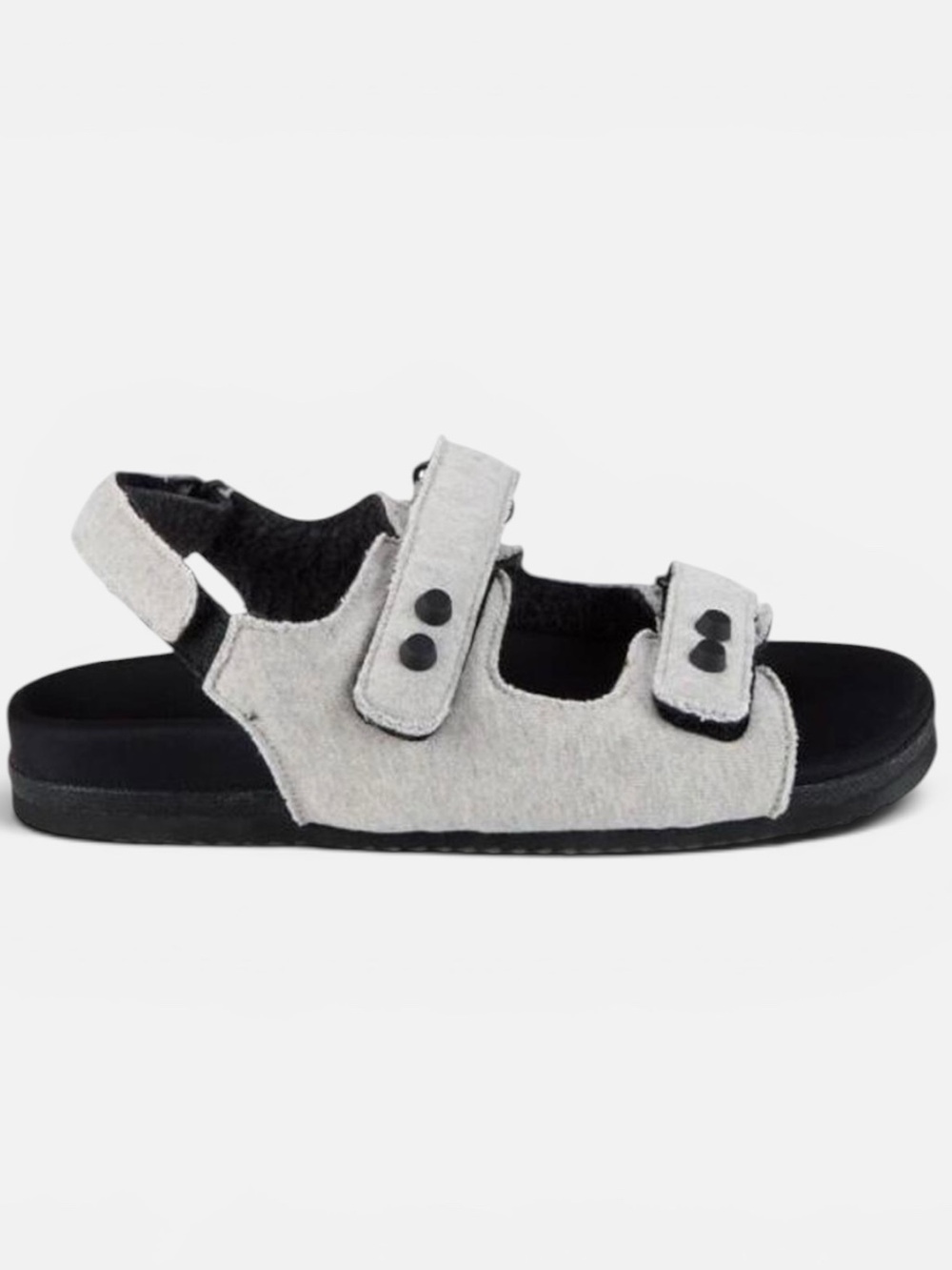 ROAM Touch Adjustable Strap Puffy Jersey Sandals Grey Size 40 - Picture 2 of 9